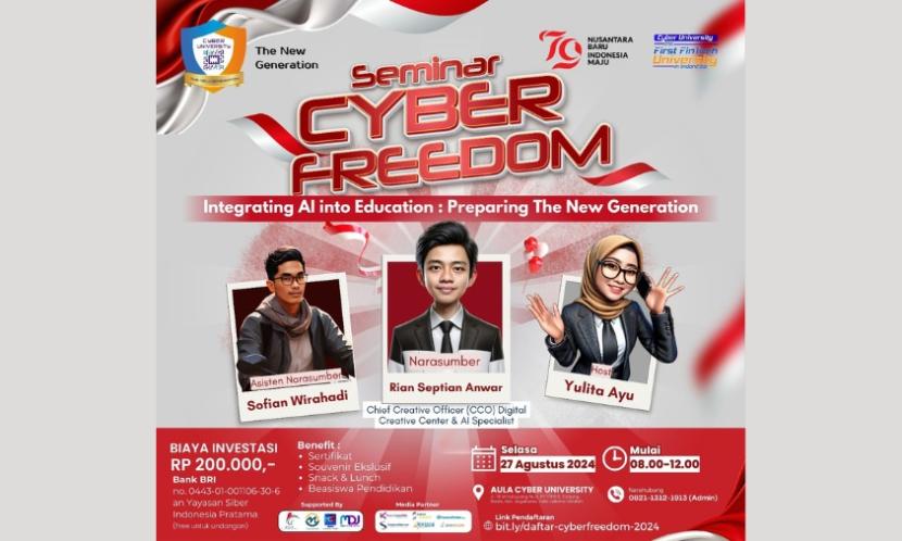 Cyber University Hadirkan Seminar Cyber Freedom, Ajak Semua Orang Lebih Kompetitif